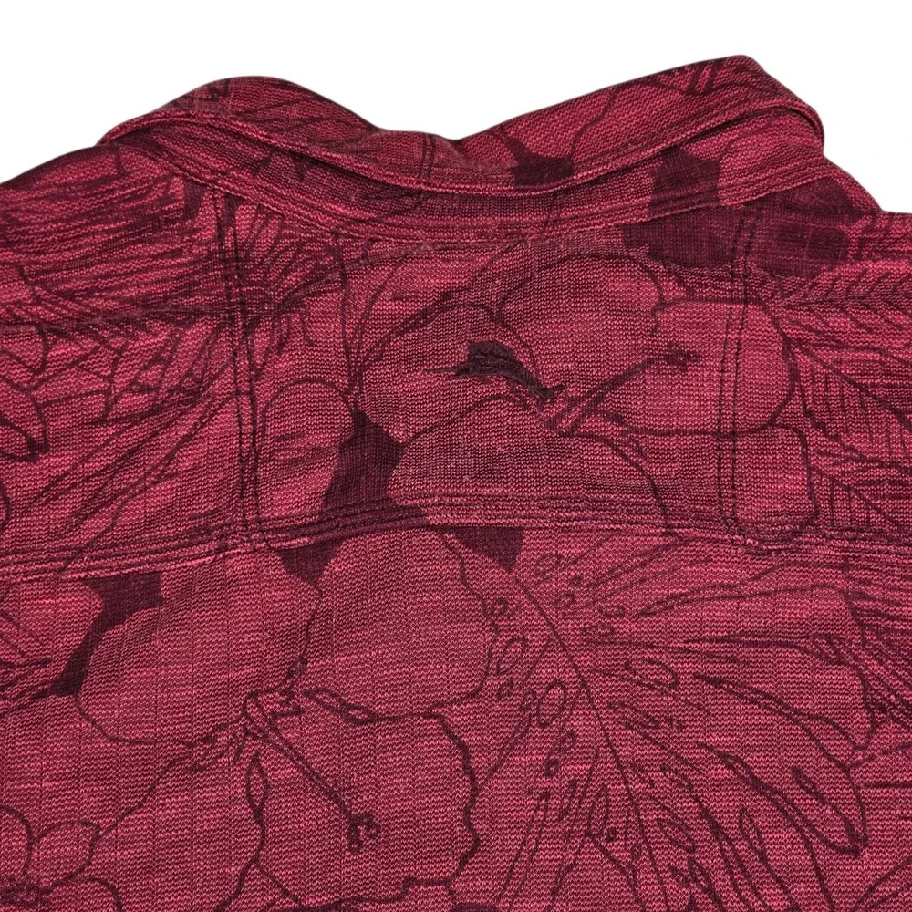 Tommy Bahama Florida State Seminoles NCAA Garnet Floral Mens Golf Polo NO SZ TAG